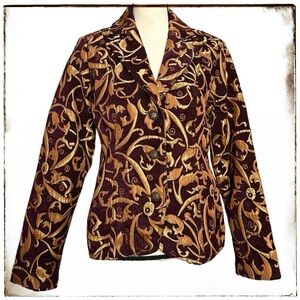 Erin London Blazer M Brocade Vintage Tapestry Jacket